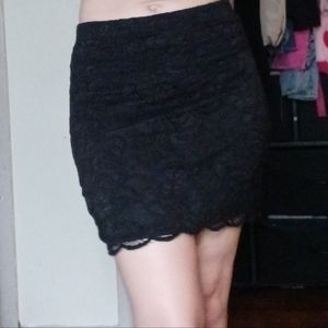 Lacey black work business casual skirt